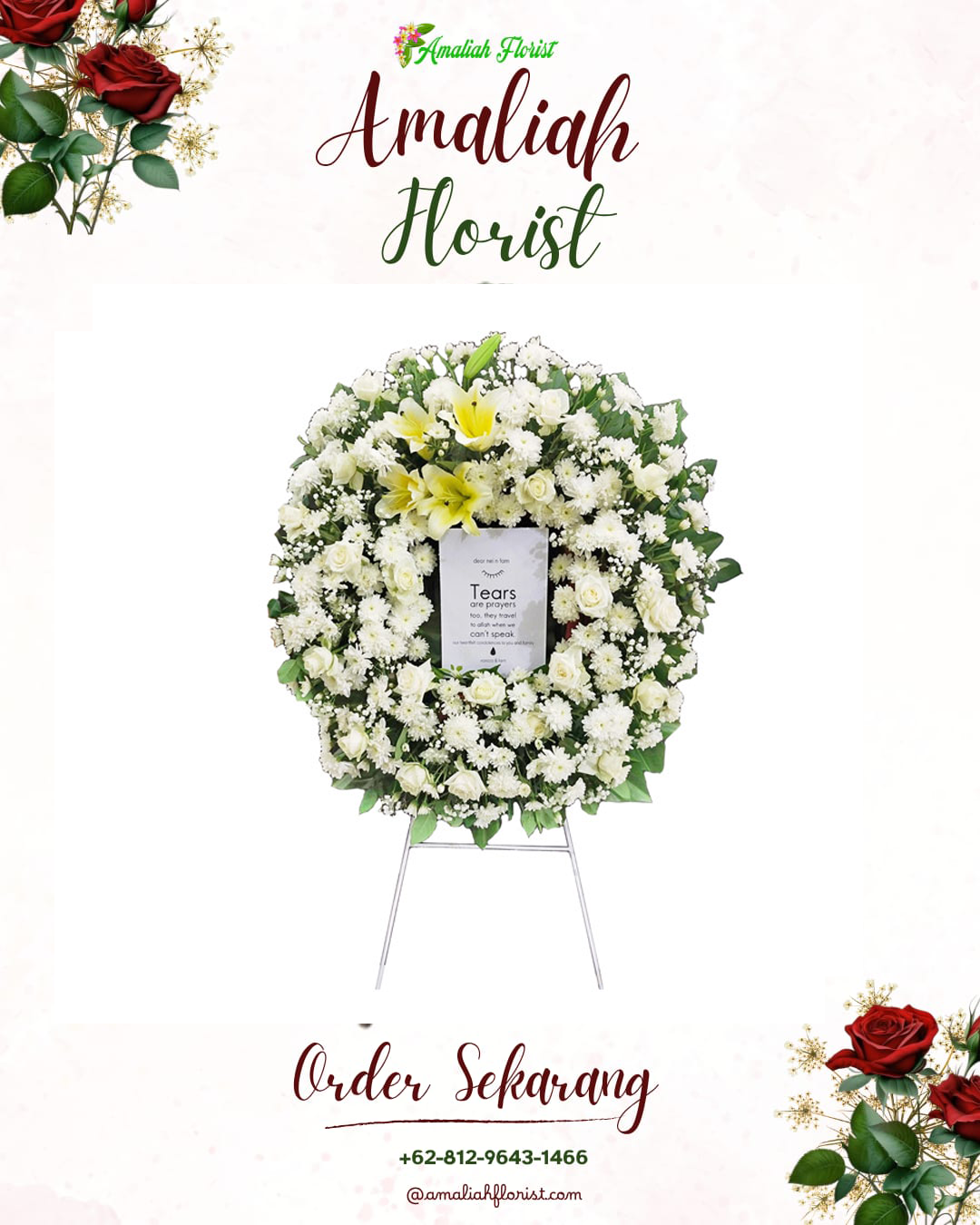 Krans Bunga Duka Buton Tengah