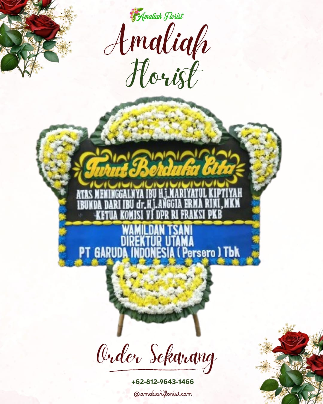 Papan Bunga Duka Buton Tengah